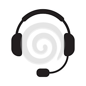 Headset icon vector isolated