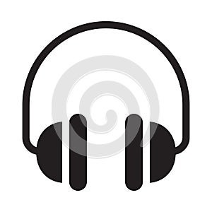 Headset vector glyph flat icon