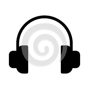 Headset vector glyph flat icon