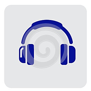 Headset Music Simpel Logo Icon Vector Ilustration photo