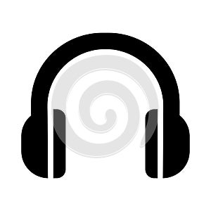 Headset vector glyph flat  icon