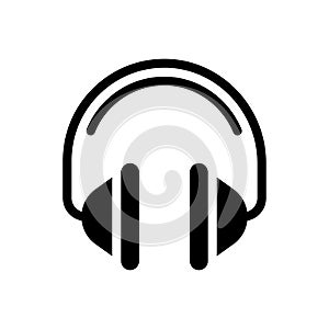 Headset  vector glyph flat  icon