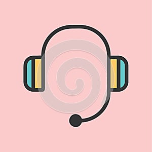 headset. Vector illustration decorative design