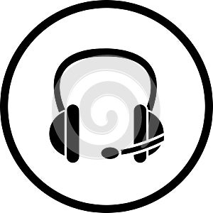 headset vector symbol