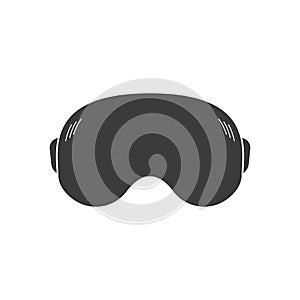 Headset of virtual reality. Vr glasses flat icon. Vr goggles device for computer game. Vector