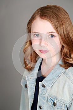 Headshot of girl with freckles