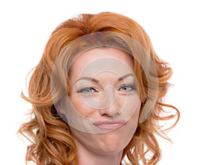 Headshot of a redhead lady.