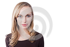 A headshot of a young woman