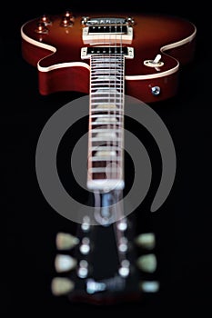 Headstock, Neck and Body of Electric Guitar