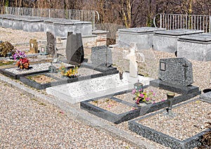 The Headstones and Graves of Cemetery