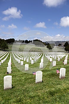 Headstones at United States National Cemetery