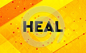 Heal abstract digital banner yellow background