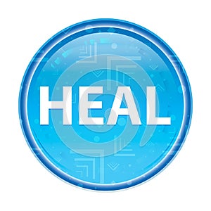 Heal floral blue round button