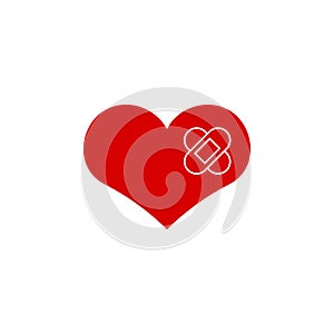 Heal heart icon graphic design template vector illustration