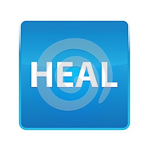 Heal shiny blue square button