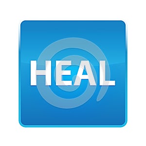 Heal shiny blue square button