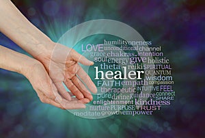 Healer Offering Healing Word Cloud