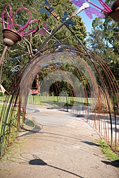 Healesville Sanctuary Walkway made of flowers
