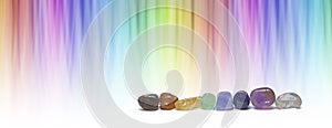 Healing chakra crystals and color healing website header photo