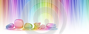 Healing crystals and color healing website header