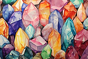 Healing crystals and gemstones self care background
