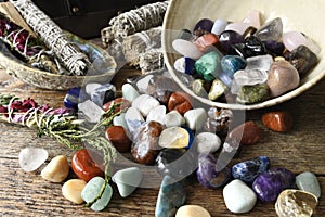 Healing Crystals and Handmade Smudge Sticks