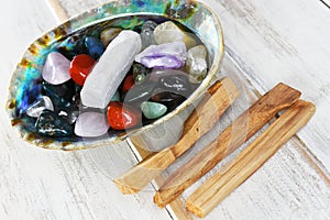 Healing Crystals and Palo Santo