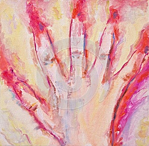 Healing hand spiritual painting