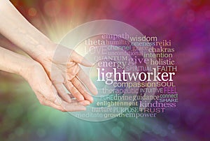 The healing hands of a Light Worker photo