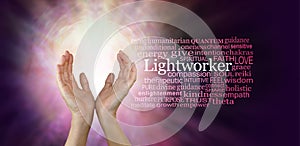 The healing hands of a Light Worker photo