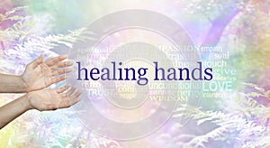 Healing Hands and Nature Word Cloud photo