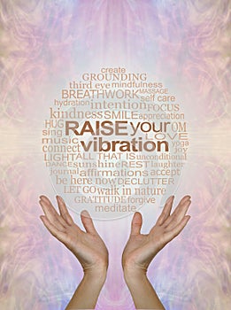 Healing Hands and Words to Inspire You and Raise Your Vibration Wall Art