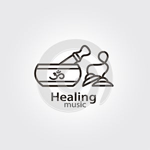 Healing music - logo template