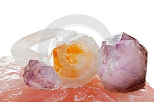 Healing quartz crystals photo