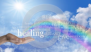 Healing Rainbow Sky Word Cloud