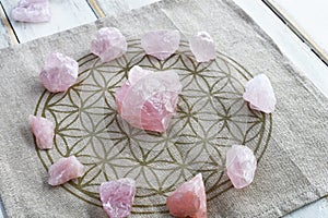 Healing Rose Quartz Crystals