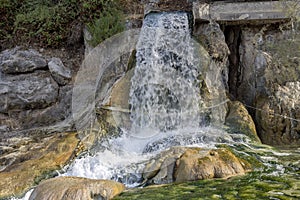 Healing spring Thermopylae on an autumn day Central Greece