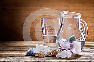 Healing stones in water