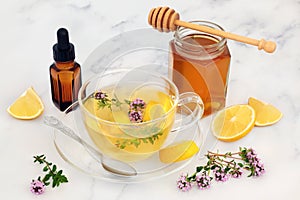 Healing Thyme Hot Drink for Cold and Flu Virus