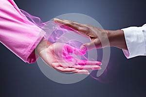 Healing Touch Hands of medical professionals in