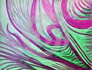 Healing waves in purple, green, and white
