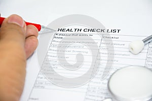 Health announce check list of person every year