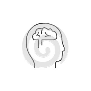 health, brain, neurology, neuroscience. Element of health icon. Thin line icon for website design and development, app development