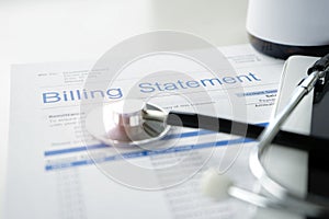 Health care billing statement