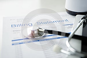 Health care billing statement photo