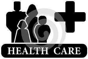 Health care black icon