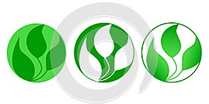 Health care concept. Circle tree logo icon template design