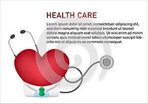 Health care concept with flat icon design