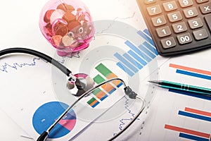 Health care costs and budget planning concept