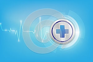 Health care icon pattern medical innovation concept background d